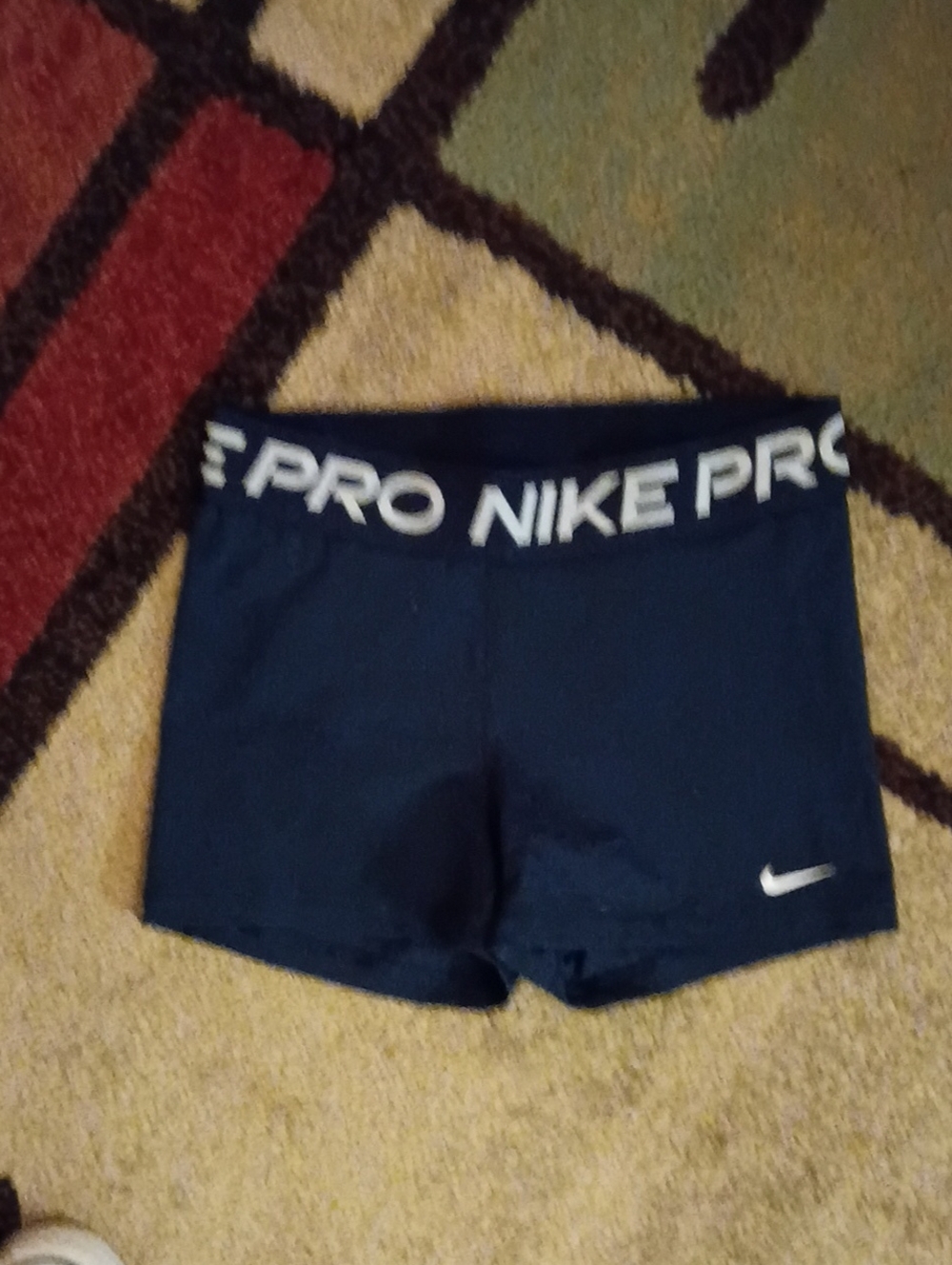 Nike Pro Women's Dark Blue Compression Bike Shorts Size Medium